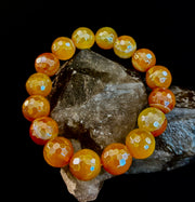 Creamy Golden Topaz Faceted Agate Bracelet