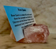 Natural Crystal Card Holder - Raw Crystal Business Card or Card Display (Various Stone Choices)