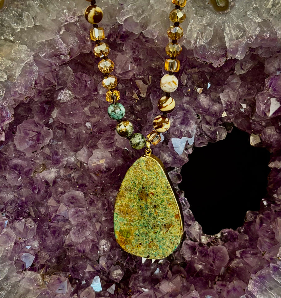 Desert Oasis Jade Statement Necklace
