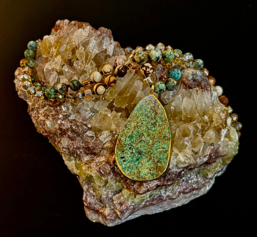 Desert Oasis Jade Statement Necklace