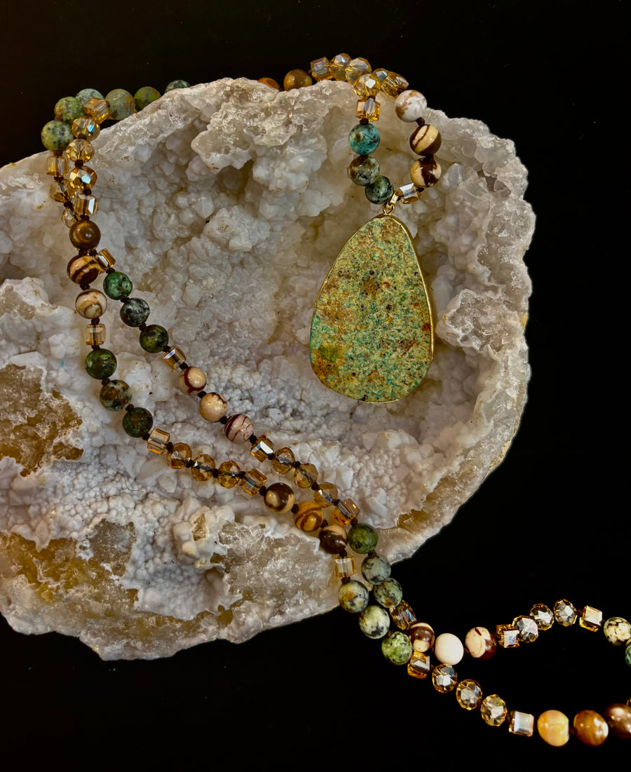 Desert Oasis Jade Statement Necklace