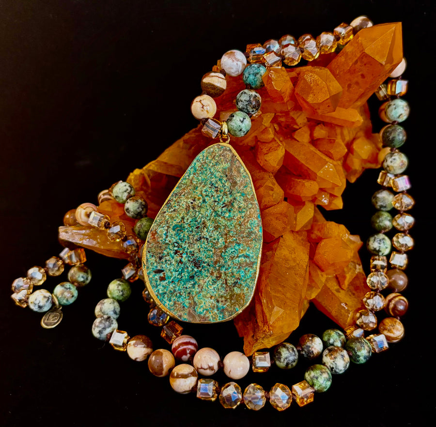Desert Oasis Jade Statement Necklace