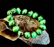 Wicked Glam Green Tiger Eye Statement Bracelet