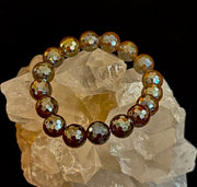 Champagne Glow Faceted Agate Bracelet