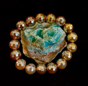 Champagne Glow Faceted Agate Bracelet