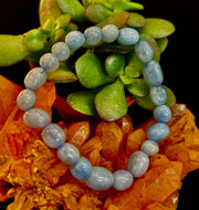 Ocean Whisper Natural Aquamarine Tumbled Bracelet
