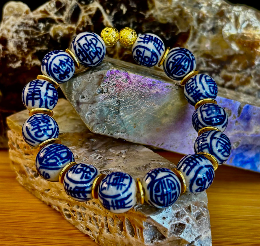 Blue Willow Chinoiserie Bracelet