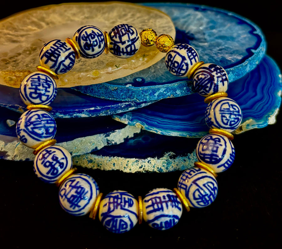 Blue Willow Chinoiserie Bracelet
