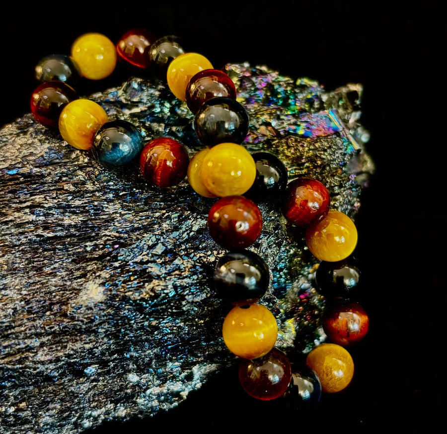 Triple Power Tiger Eye Bracelet