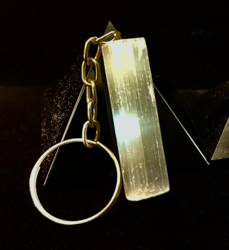 Selenite Energy Cleanse Keychain