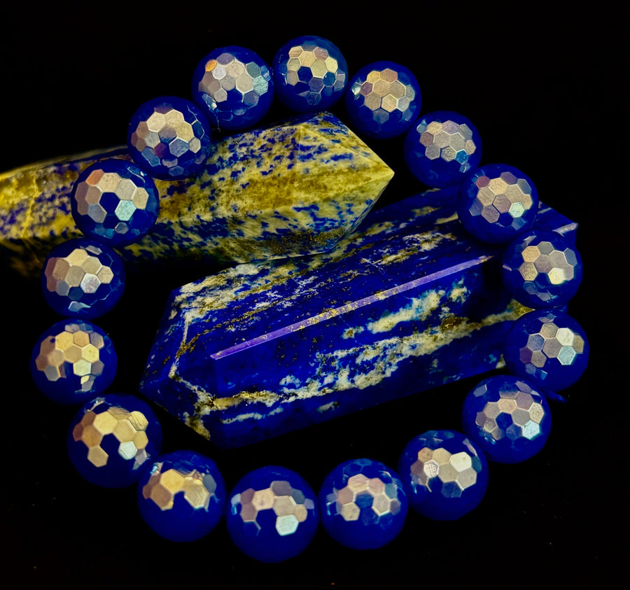 Disco Blue Agate Bracelet