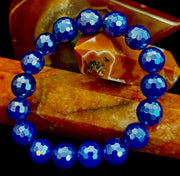 Disco Blue Agate Bracelet