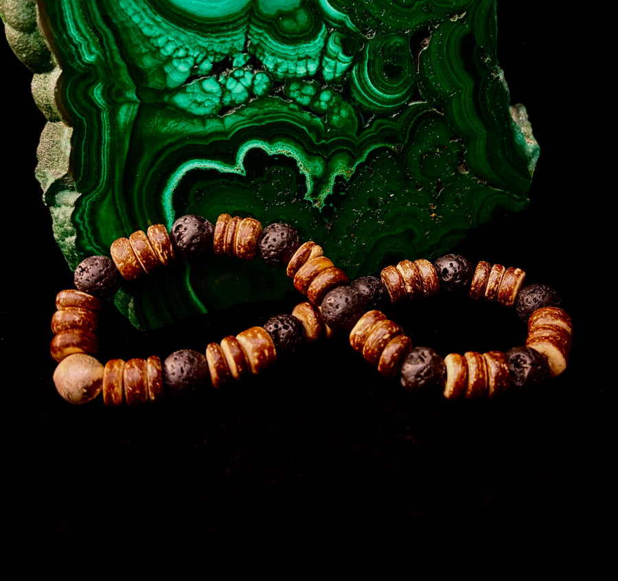 Rooted Journey Wooden Bracelet (8" for Large Wrists)