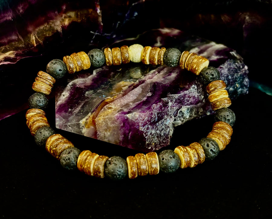 Rooted Journey Wooden Bracelet (8" for Large Wrists)