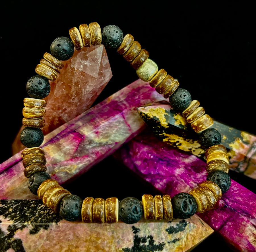 Rooted Journey Wooden Bracelet (8" for Large Wrists)