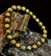 Prosper in Purpose – Pyrite Polyhedral Bracelet