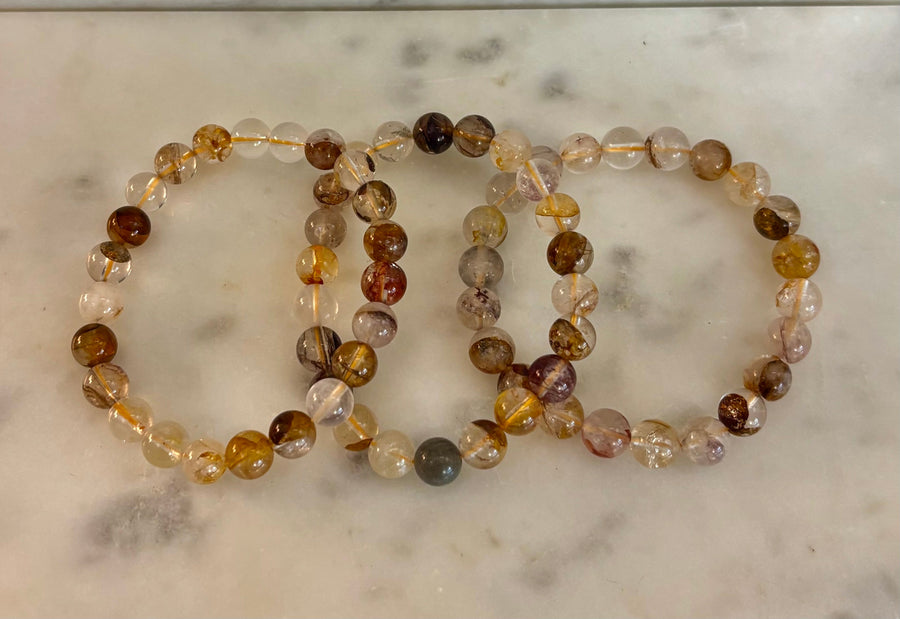 Golden Healer Quartz Bracelet – 8mm Natural Crystal - Energy Healing, Alignment & Manifestation