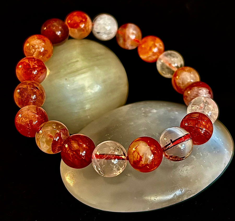 Ignite Within - Fire Quartz (Hematoid Quartz) Bracelet