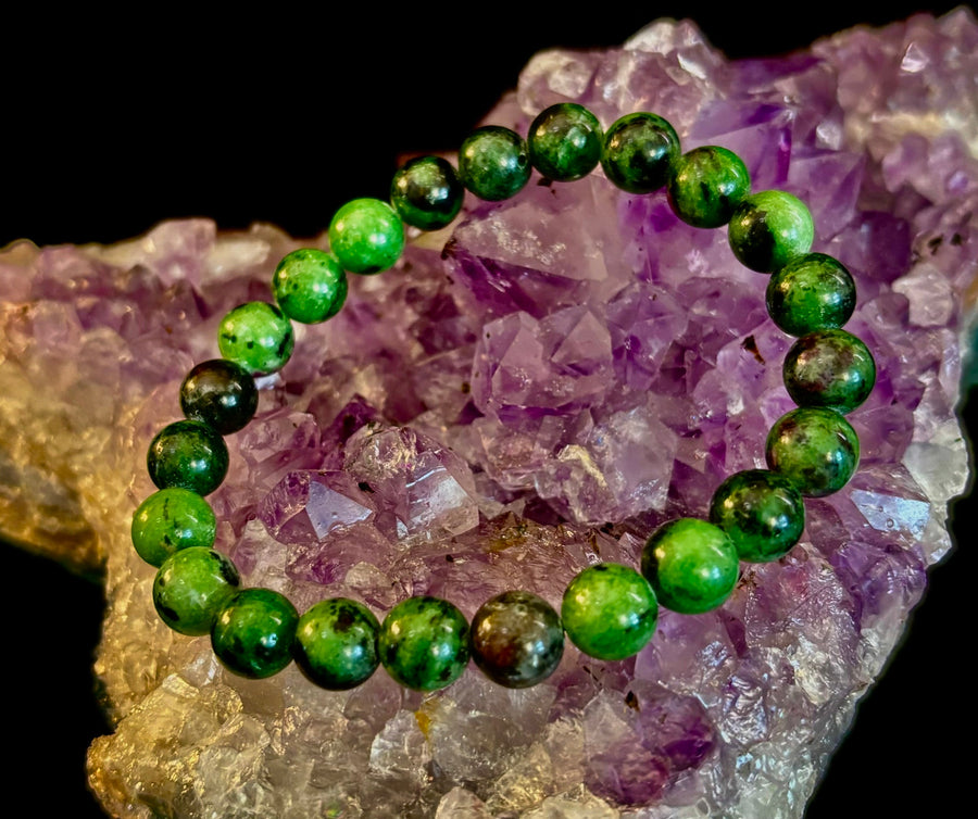 Live Fully Bracelet - Natural Ruby Zoisite | 8mm Bracelet