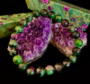 Live Fully Bracelet - Natural Ruby Zoisite | 8mm Bracelet