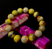 🐝 Bumble Bee Jasper Statement Bracelet – Rare Natural Gemstone | Limited Supply | Three Bead Sizes