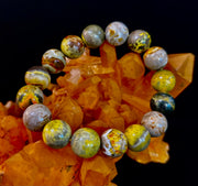 🐝 Bumble Bee Jasper Statement Bracelet – Rare Natural Gemstone | Limited Supply | Three Bead Sizes