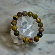 🐝 Bumble Bee Jasper Statement Bracelet – Rare Natural Gemstone | Limited Supply | Three Bead Sizes