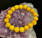Solar Radiance Yellow Howlite Bracelet (12mm)