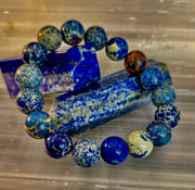 Atlantic Tide Blue Imperial Jasper Bracelet (12mm)