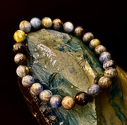 Reiki-Infused Blue Kyanite Bracelet for Clear Communication, High Vibration & Alignment (8mm)