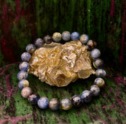 Reiki-Infused Blue Kyanite Bracelet for Clear Communication, High Vibration & Alignment (8mm)