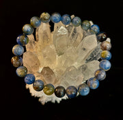 Reiki-Infused Blue Kyanite Bracelet for Clear Communication, High Vibration & Alignment (8mm)