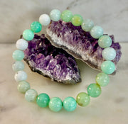 Reiki-Infused Chrysoprase Gemstone Bracelet for Heart Healing, Joy & Abundance (8mm)