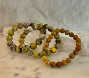 🐝 Bumble Bee Jasper Statement Bracelet – Rare Natural Gemstone | Limited Supply | Three Bead Sizes