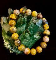 🐝 Bumble Bee Jasper Statement Bracelet – Rare Natural Gemstone | Limited Supply | Three Bead Sizes
