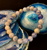 Reiki-Infused Natural Blue Aventurine Bracelet for Calm Communication, Inner Peace & Third Eye Focus (8mm)