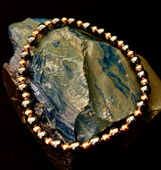 Reiki-Infused Hematite & Copper Conductor Bracelet for Grounding, Vitality & Protection (4mm/3mm, Fits up to 8")