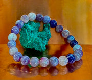 Reiki-Infused Natural Unicorn Stone Bracelet for Deep Peace, Emotional Healing & Joyful Serenity (8mm)