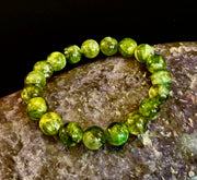 Green Lepidolite Mica Gemstone Bracelet — Peace, Heart Renewal & Emotional Balance