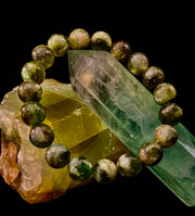 Green Lepidolite Mica Gemstone Bracelet — Peace, Heart Renewal & Emotional Balance