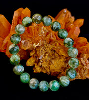 Green Lepidolite Mica Gemstone Bracelet — Peace, Heart Renewal & Emotional Balance