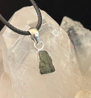 Raw Moldavite Pendant Necklace - Cosmic Transformation