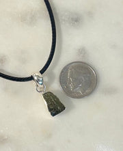 Raw Moldavite Pendant Necklace - Cosmic Transformation
