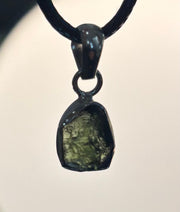 Raw Moldavite Pendant Necklace - Cosmic Transformation