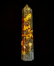 Marcasite Crystal Obelisk Mini-Tower – Soul Attraction & Metallic Focus (3"–4")