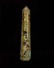 Marcasite Crystal Obelisk Mini-Tower – Soul Attraction & Metallic Focus (3"–4")