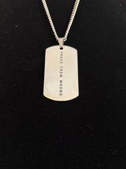 “Prove Them Wrong” Stainless Steel Dog Tag Necklace | Motivational Strength + Determination Jewelry