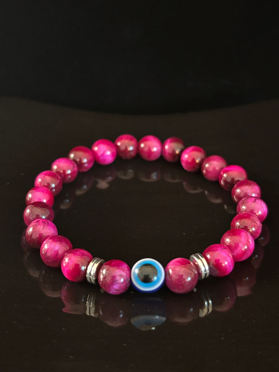 Evil Eye Style Beaded Bracelets – Handmade Natural Stone Protection