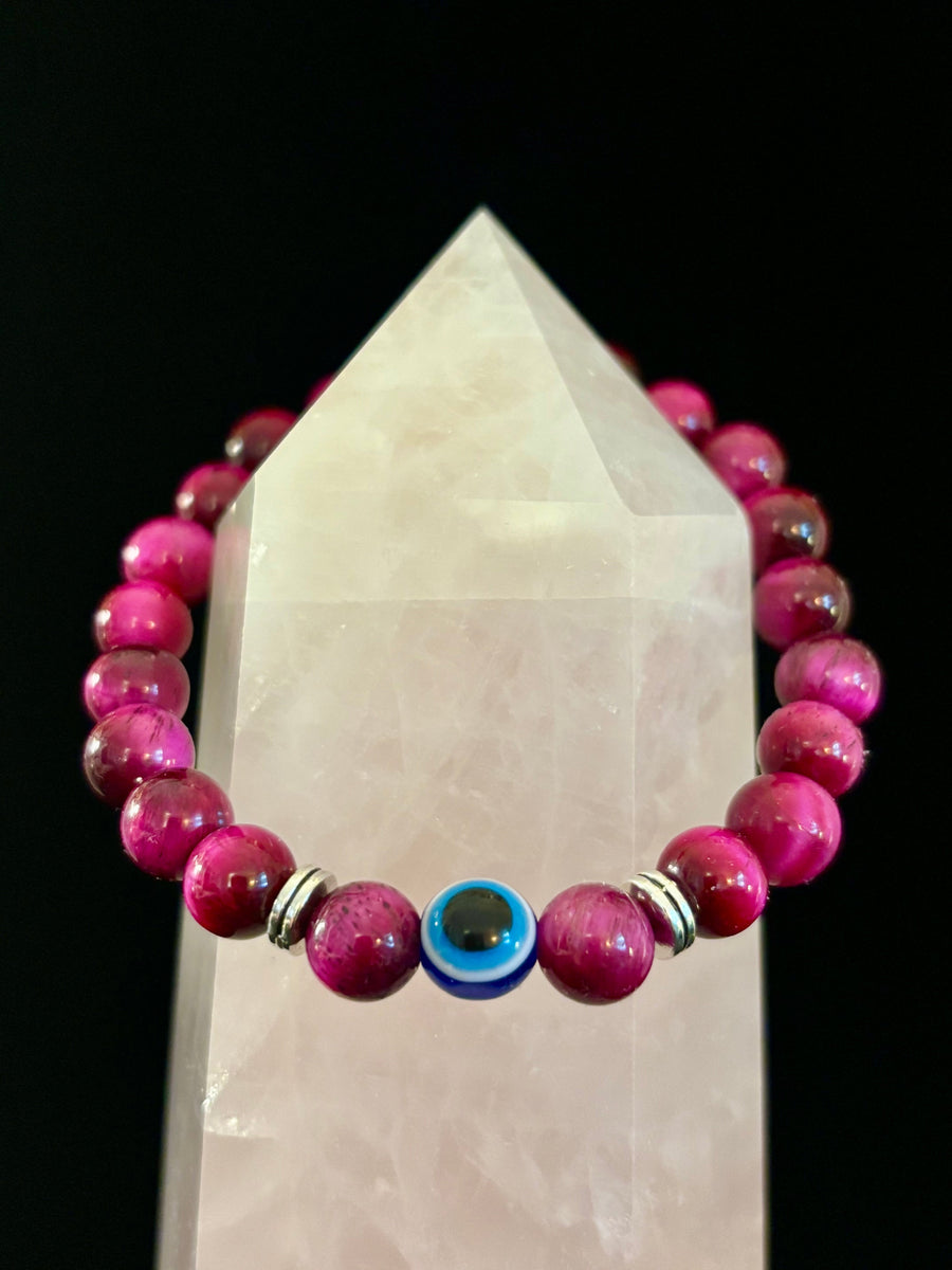 Evil Eye Style Beaded Bracelets – Handmade Natural Stone Protection