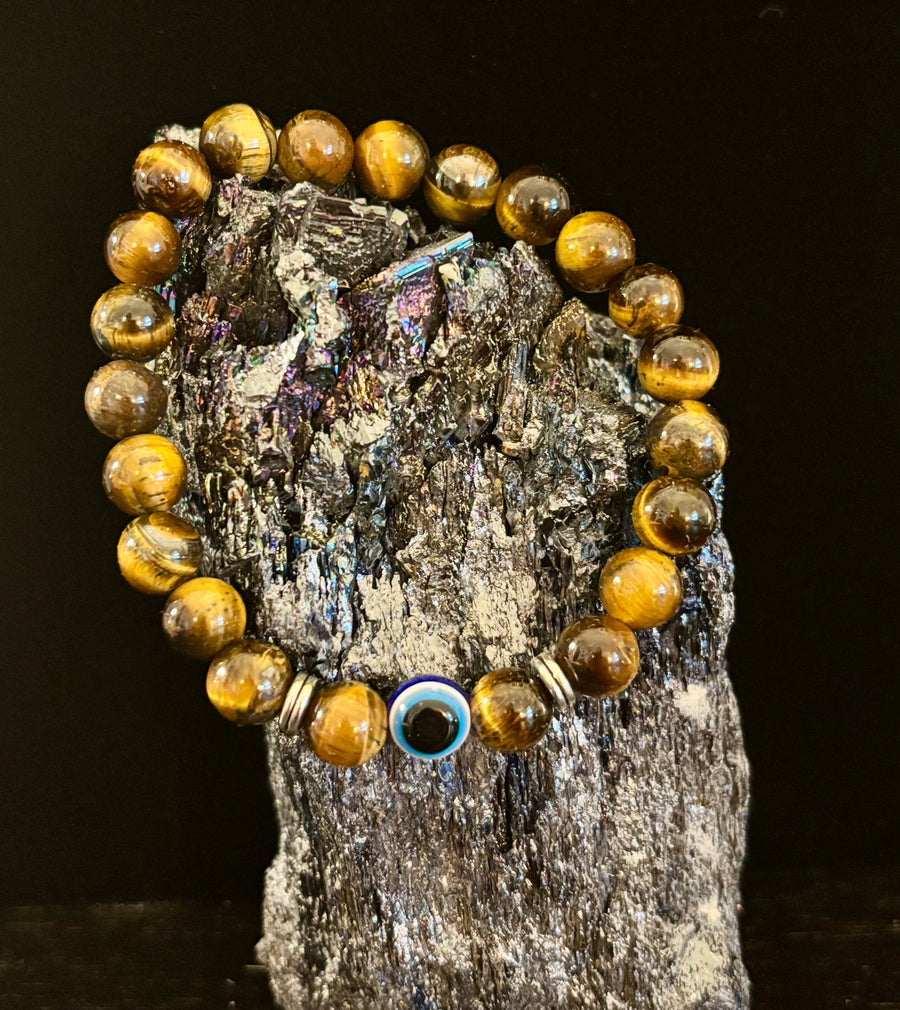 Evil Eye Style Beaded Bracelets – Handmade Natural Stone Protection